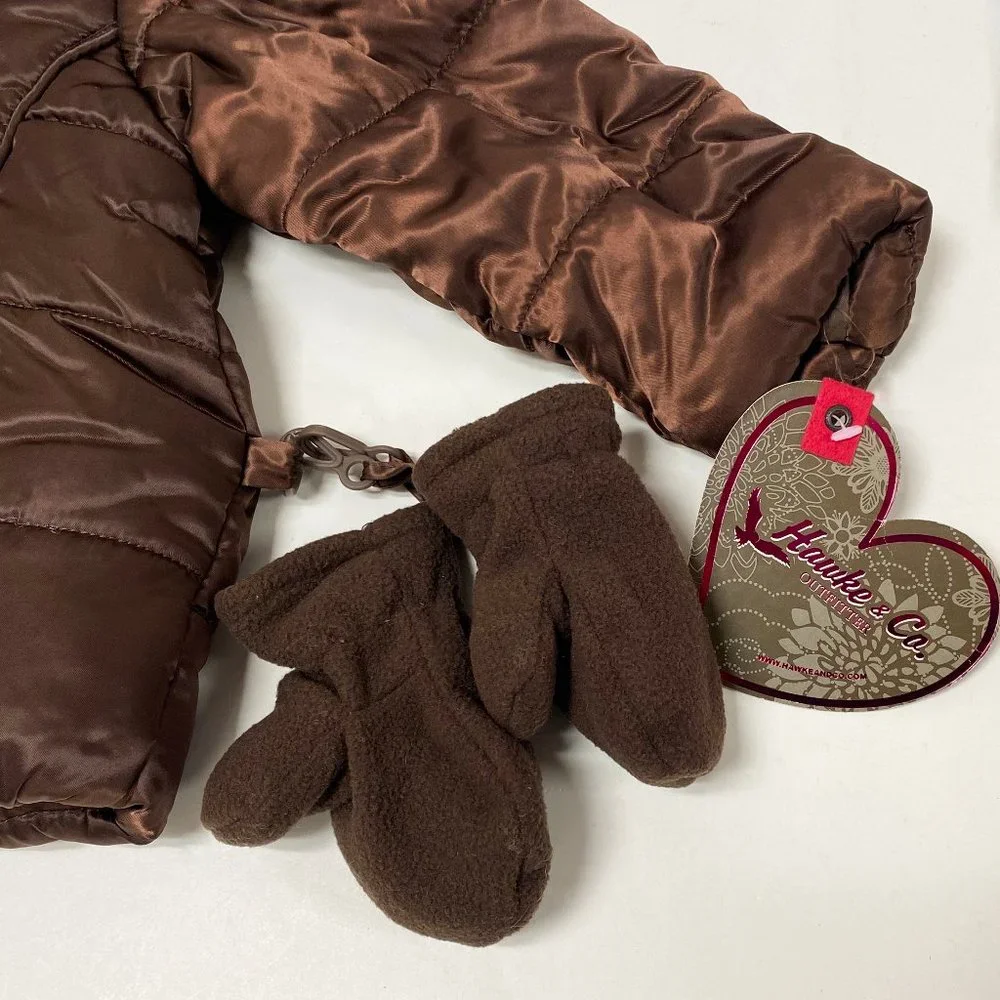 Hawke & Co. 2 Piece Puffer Coat Brown 24M Unisex